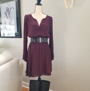 White House Black Market burgundy dress